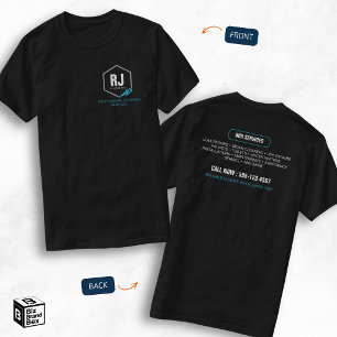 Professional Plumbing Services Black Blue Plumber T-Shirt