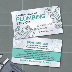 Professional Plumbing Services  Business Card