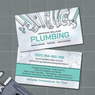 Professional Plumbing Services  Business Card