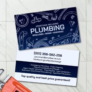 Professional Plumbing Services Business Card