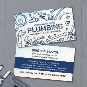 Professional Plumbing Services  Business Card