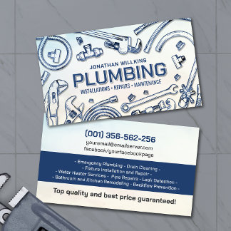Professional Plumbing Services  Business Card