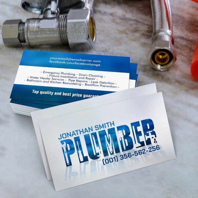 Professional Plumbing Services  Business Card (Creator Uploaded)