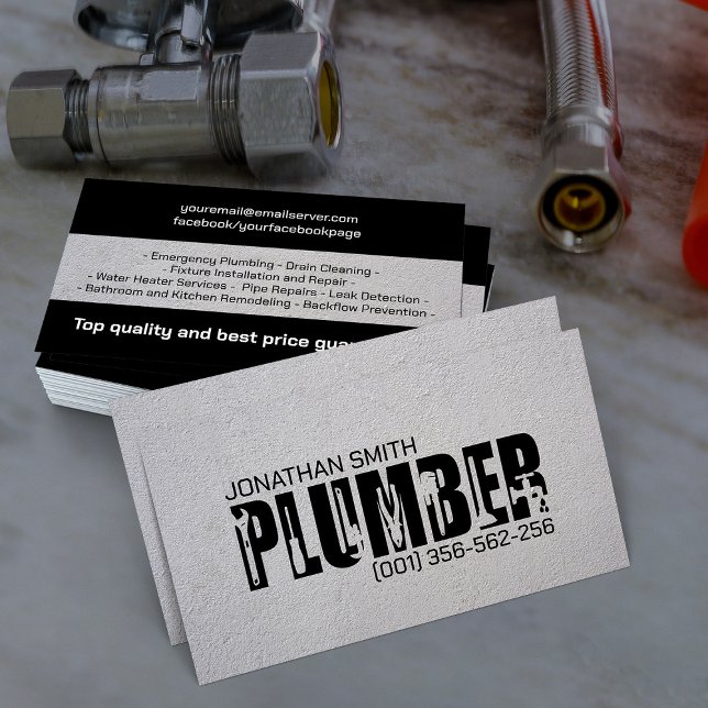 Professional Plumbing Services  Business Card (Creator Uploaded)