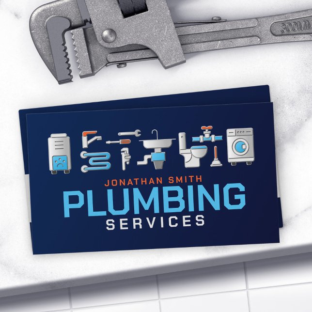 Professional Plumbing Services  Business Card (Creator Uploaded)