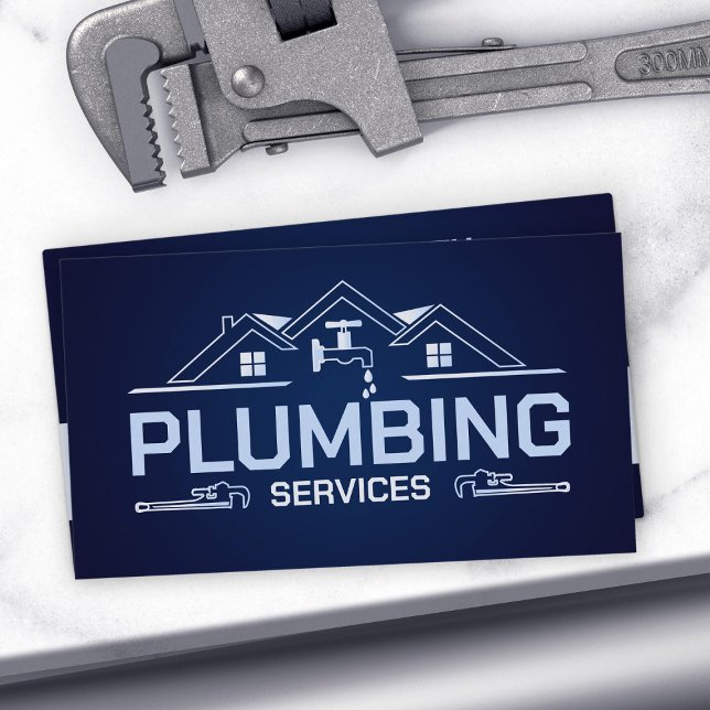 Professional Plumbing Services  Business Card (Creator Uploaded)