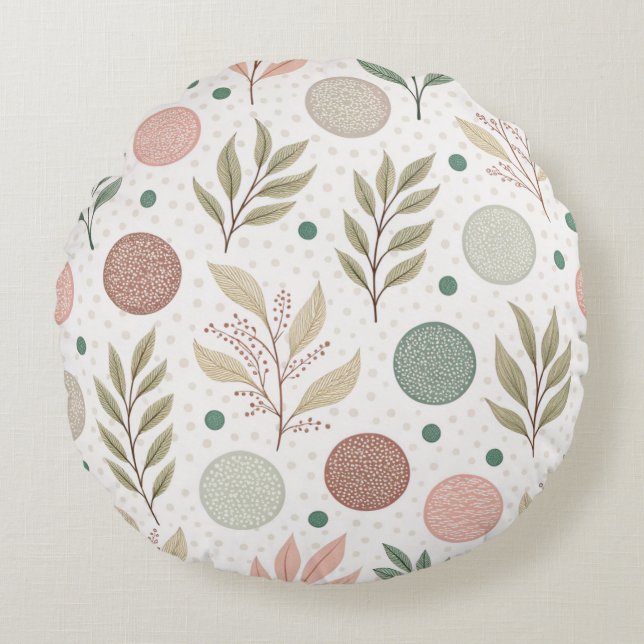 Professional Polka Dot Pattern 16 Inch Round Cushion (Front)