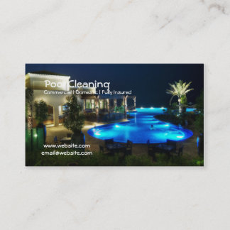 Professional pool cleaning business card