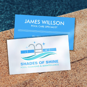 Professional Pool Cleaning Services Business Card