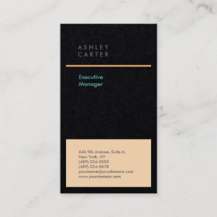Professional Premium Black Blue Minimalist Modern Business Card