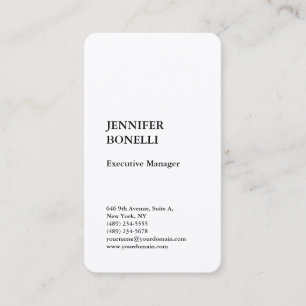 Professional Premium Silk Plain Modern Business Card