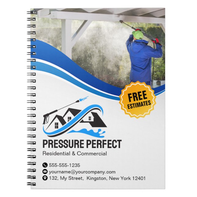 Professional Pressure Washing & Power Cleaning  Notebook (Front)