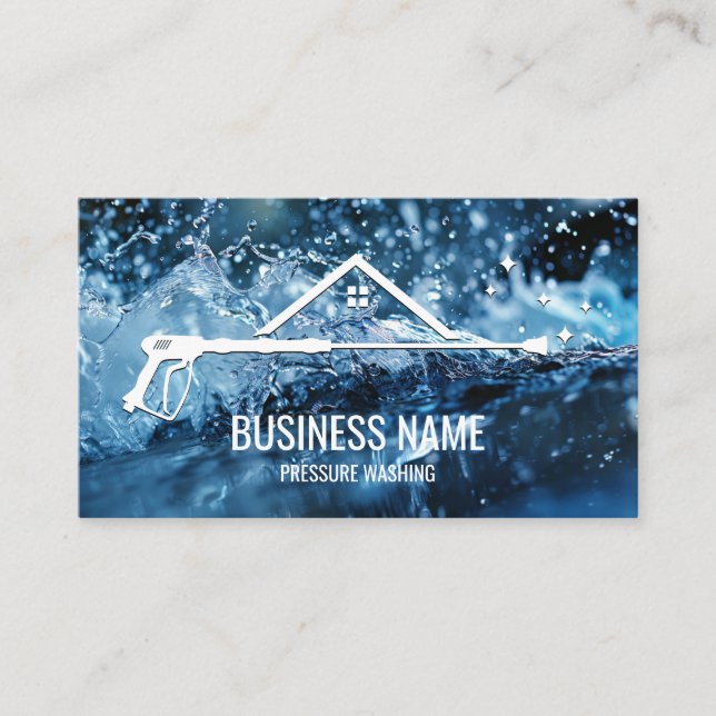 Professional Pressure Washing Power  Masculine  Bu Business Card (Front)