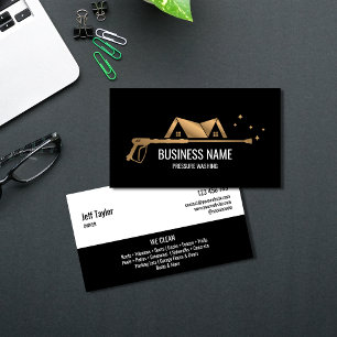 Professional Pressure Washing Power Masculine Bu Business Card