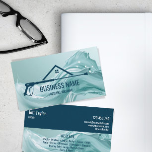 Professional Pressure Washing Power  Masculine  Bu Business Card