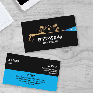 Professional Pressure Washing Power  Masculine  Bu Business Card