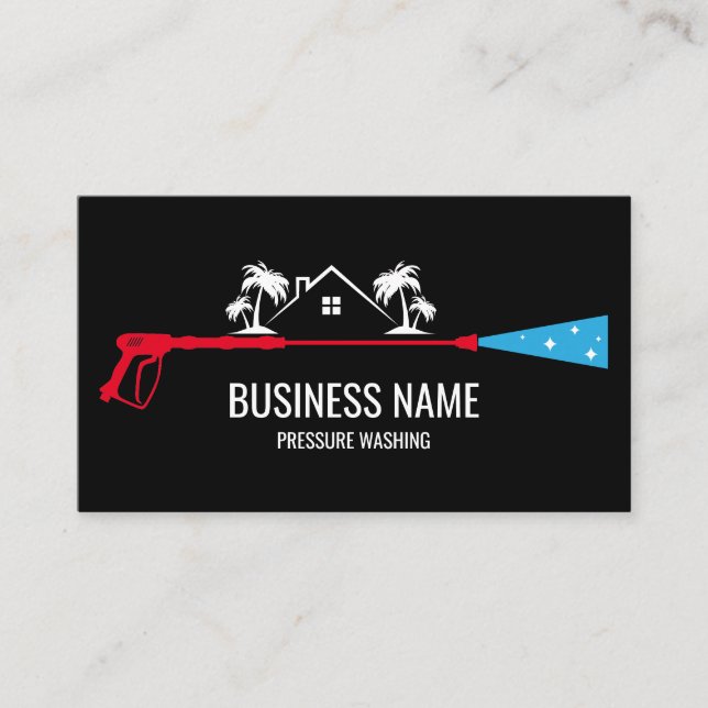 Professional Pressure Washing Power  Masculine  Bu Business Card (Front)