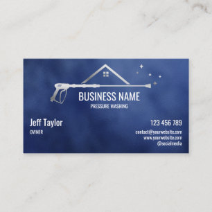 Professional Pressure Washing Power Masculine Business Card