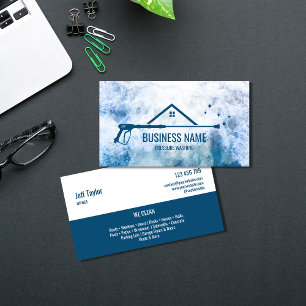 Professional Pressure Washing Power Masculine Business Card