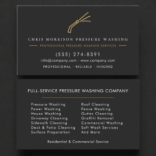 Professional Pressure Washing Power Wash Business Card