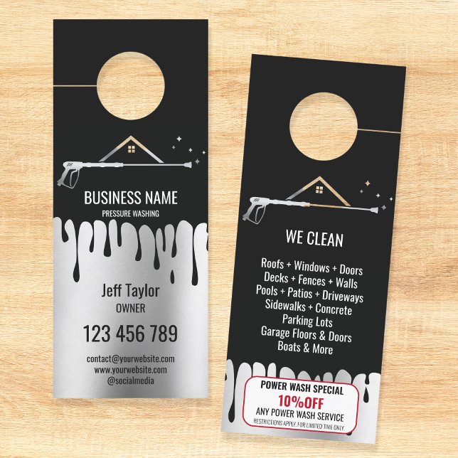 Professional Pressure Washing Power Washing Busine Door Hanger (Creator Uploaded)