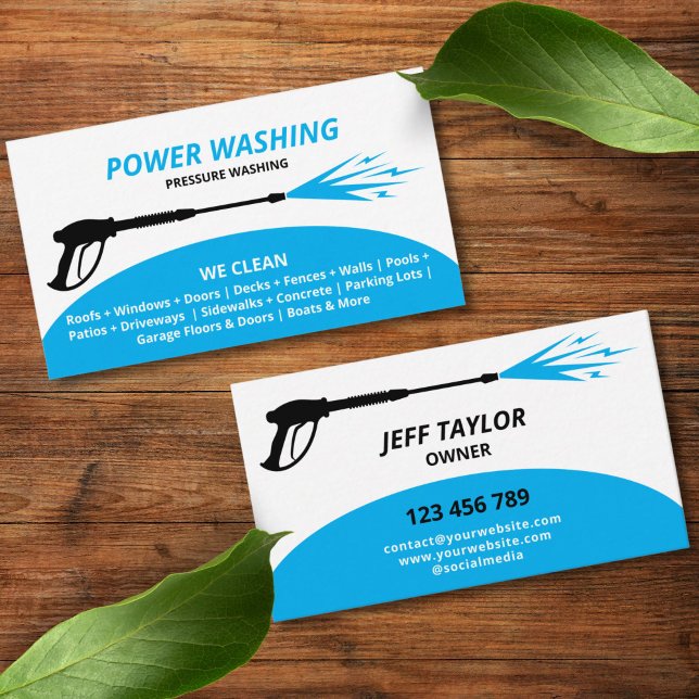 Professional Pressure Washing Power Washing Business Card (Creator Uploaded)