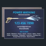 Professional Pressure Washing Power Washing Car Magnet<br><div class="desc">Professional business card design - Silver pressure washing gun and glitter water spray effect for your pressure washing services</div>