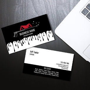 Professional Pressure Washing Power Washing Roof B Business Card