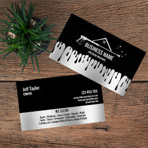 Professional Pressure Washing Power Washing Roof B Business Card