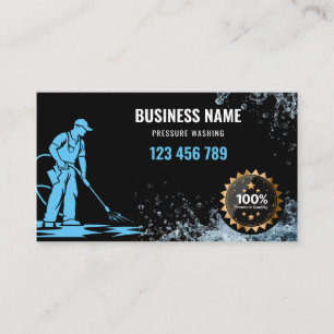 Professional Pressure Washing Power Washing Roof Business Card