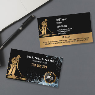 Professional Pressure Washing Power Washing Roof Business Card