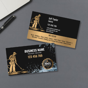 Professional Pressure Washing Power Washing Roof Business Card