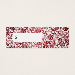 Professional Price Tag Fashion Paisley Red