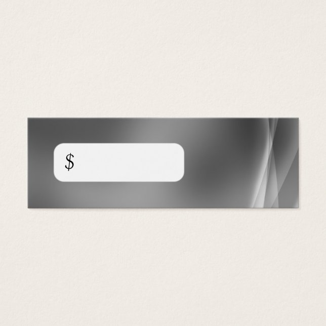 Professional Price Tag Modern Abstract Grey (Front)