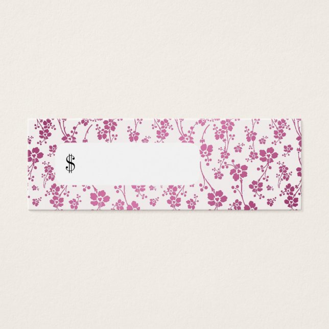 Professional Price Tag Salon Floral Pink (Front)