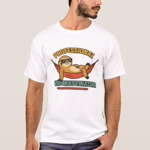 Professional Procrastinator Sloth Retro T-Shirt Cl