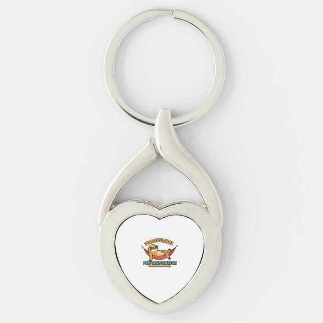 Professional Procrastinator Sloth Retro T-Shirt Cl Key Ring (Front)