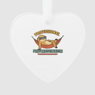 Professional Procrastinator Sloth Retro T-Shirt Cl Ornament