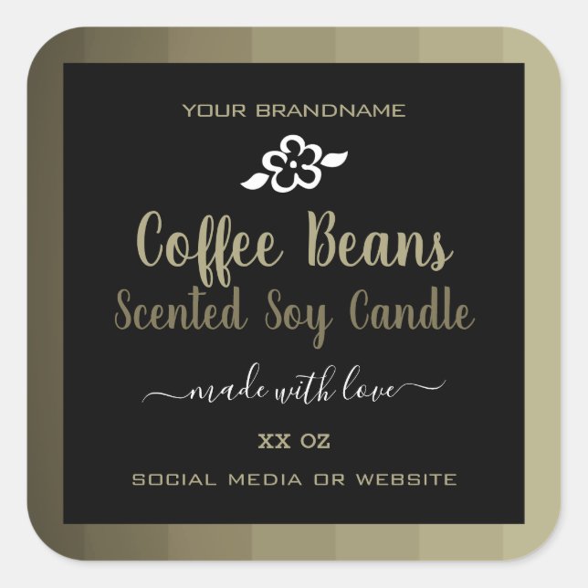Professional Product Packaging Coffee Beans Labels (Front)