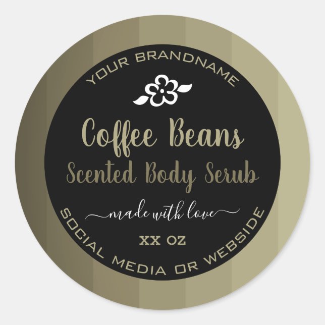 Professional Product Packaging Coffee Beans Labels (Front)