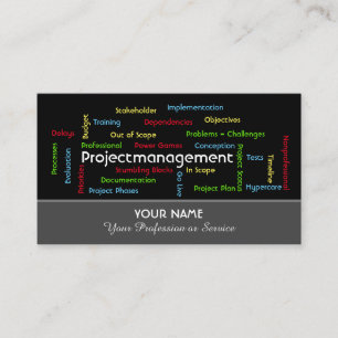 Professional projectmanagement and consulting business card