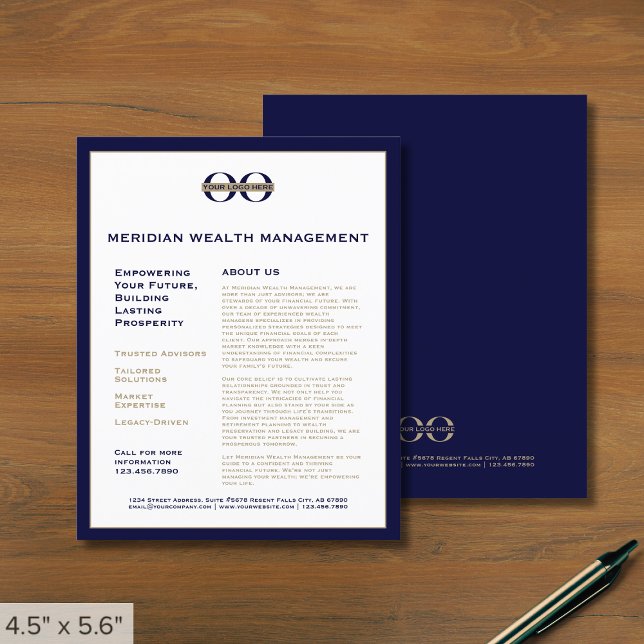 Professional Promotional Flyer with Logo (Creator Uploaded)