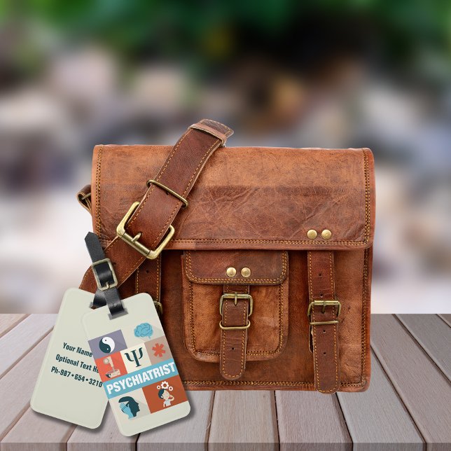 Professional Psychiatrist Iconic Designed Luggage Tag (Creator Uploaded)