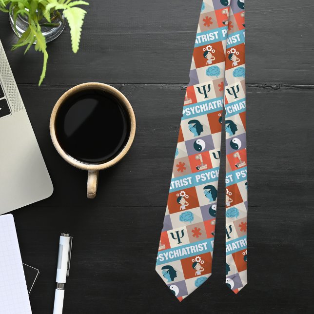 Professional Psychiatrist Iconic Designed Tie (Creator Uploaded)