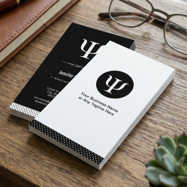Professional Psychologist - Psychology Psi Symbol Business Card (Creator Uploaded)