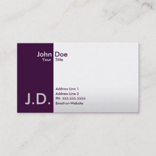 professional purples business card