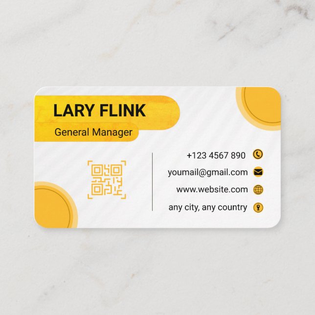 Professional QR Code Business Card (Back)