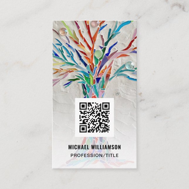 Professional QR Code Business Card (Front)