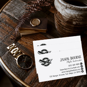 Professional QR Code Employee Pilot Aeroplane  Business Card