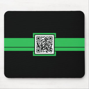 professional QR code : green ribbon Mouse Pad